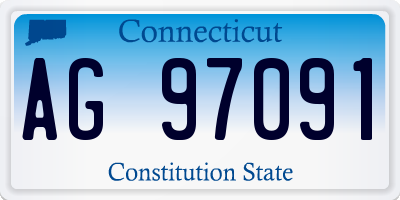 CT license plate AG97091