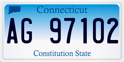 CT license plate AG97102