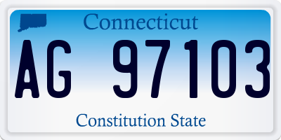 CT license plate AG97103