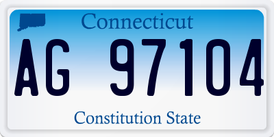CT license plate AG97104