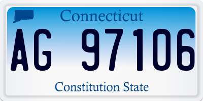 CT license plate AG97106