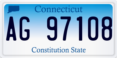 CT license plate AG97108