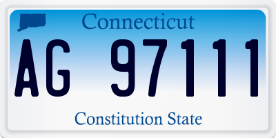 CT license plate AG97111