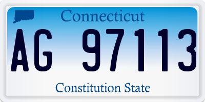 CT license plate AG97113