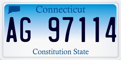 CT license plate AG97114