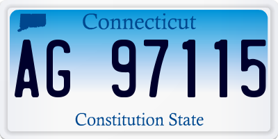 CT license plate AG97115