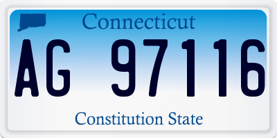 CT license plate AG97116