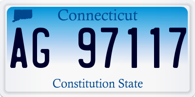 CT license plate AG97117