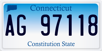 CT license plate AG97118