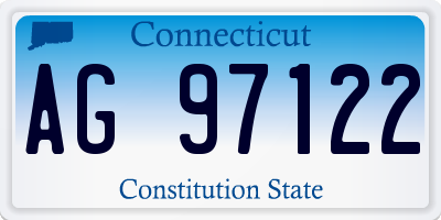 CT license plate AG97122