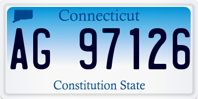 CT license plate AG97126