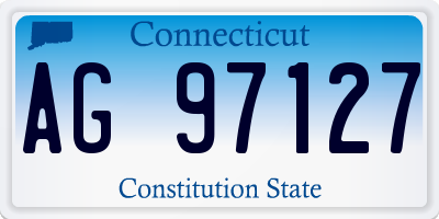 CT license plate AG97127