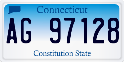 CT license plate AG97128