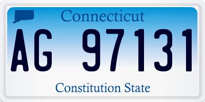 CT license plate AG97131