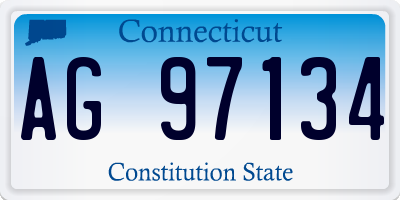 CT license plate AG97134