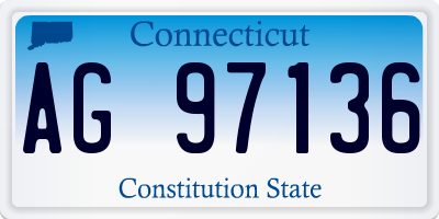 CT license plate AG97136