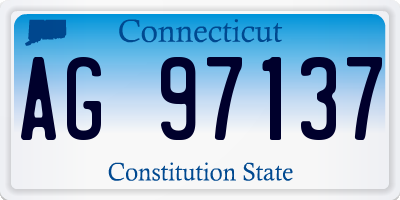 CT license plate AG97137