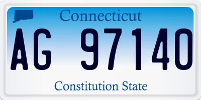 CT license plate AG97140