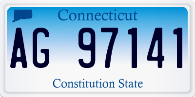 CT license plate AG97141
