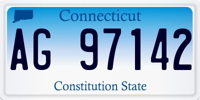 CT license plate AG97142