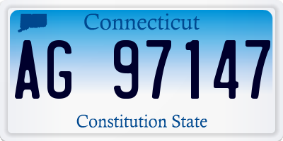 CT license plate AG97147