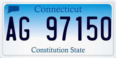 CT license plate AG97150