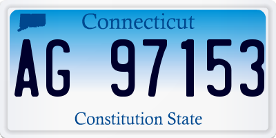 CT license plate AG97153