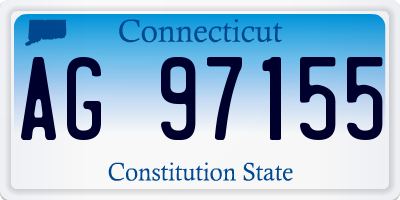 CT license plate AG97155