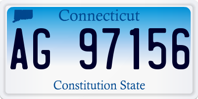 CT license plate AG97156