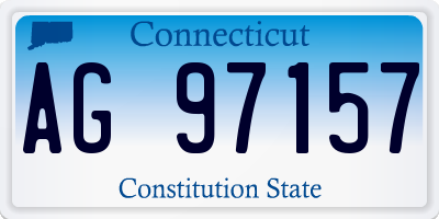 CT license plate AG97157
