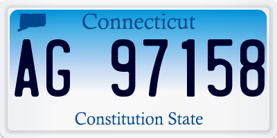 CT license plate AG97158