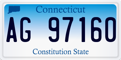 CT license plate AG97160
