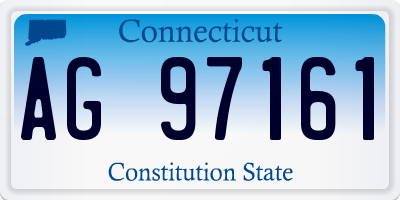 CT license plate AG97161