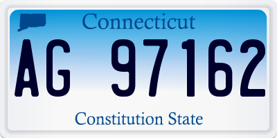 CT license plate AG97162
