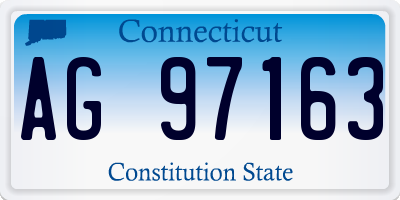 CT license plate AG97163