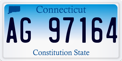 CT license plate AG97164
