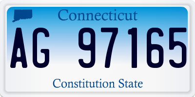 CT license plate AG97165