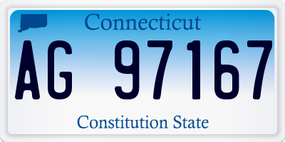 CT license plate AG97167