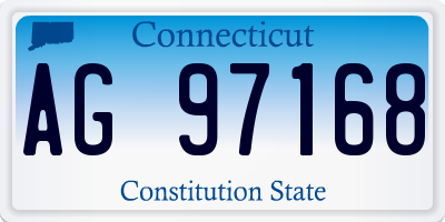 CT license plate AG97168