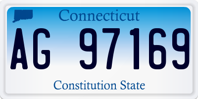 CT license plate AG97169