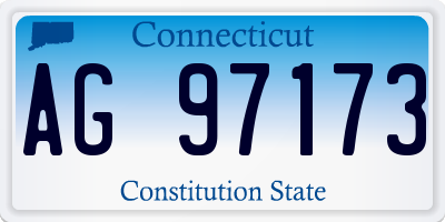 CT license plate AG97173