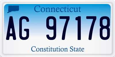 CT license plate AG97178