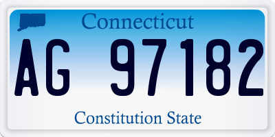 CT license plate AG97182