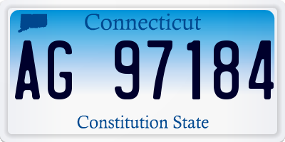 CT license plate AG97184