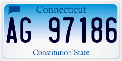 CT license plate AG97186