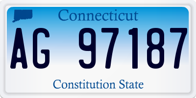 CT license plate AG97187