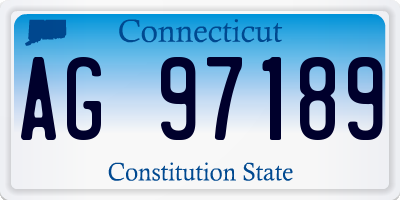 CT license plate AG97189