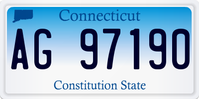 CT license plate AG97190