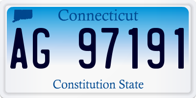 CT license plate AG97191