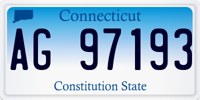 CT license plate AG97193